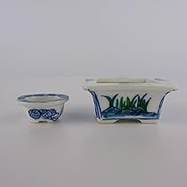 石田祥石　楕円　盆栽鉢 石田祥石 楕円 盆栽鉢 石田祥石楕円盆栽鉢